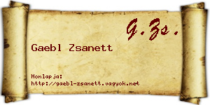 Gaebl Zsanett névjegykártya